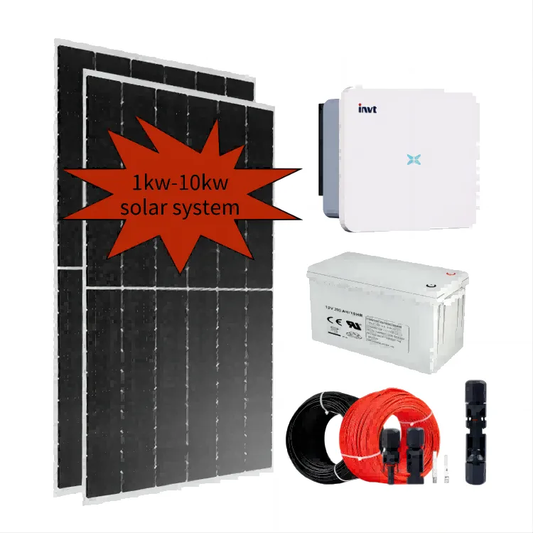1-Sistema solar de tejado fuera de la red de 10 kW​